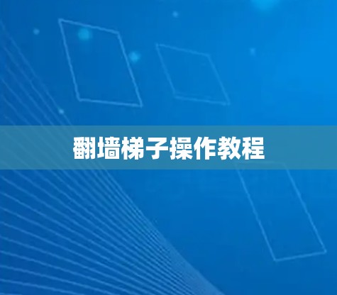 翻墙梯子操作教程