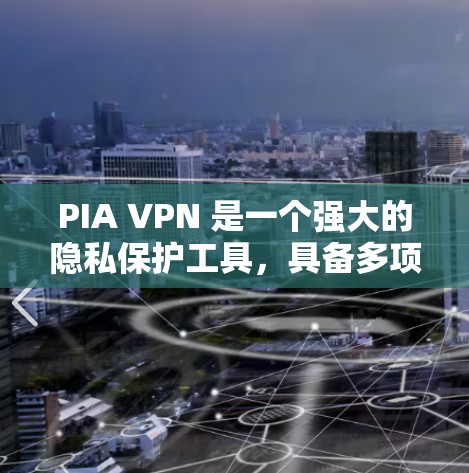 PIA VPN 是一个强大的隐私保护工具，具备多项安全功能，确保用户在网络活动中的隐私和安全。以下是对PIA VPN安全功能的详细分析