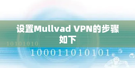 设置Mullvad VPN的步骤如下