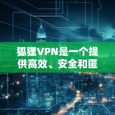 狐狸VPN是一个提供高效、安全和匿名网络连接服务的VPN服务商。以下是一些关于狐狸VPN节点列表和服务器测速的相关信息，供您参考
