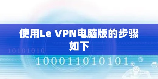 使用Le VPN电脑版的步骤如下