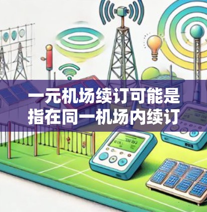一元机场续订可能是指在同一机场内续订同一航班的机票，或者是在同一地点内调整或延长航班的时间或日期。以下是一些可能的解释和步骤